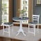 International Concepts Round 36 in Rd Ped Gathering Ht Table, 2 Emily Stools, White/Heather Gray, 36 in W, 36 in L, Wood K05-36RT-6B-S6172-2 - alternate 2